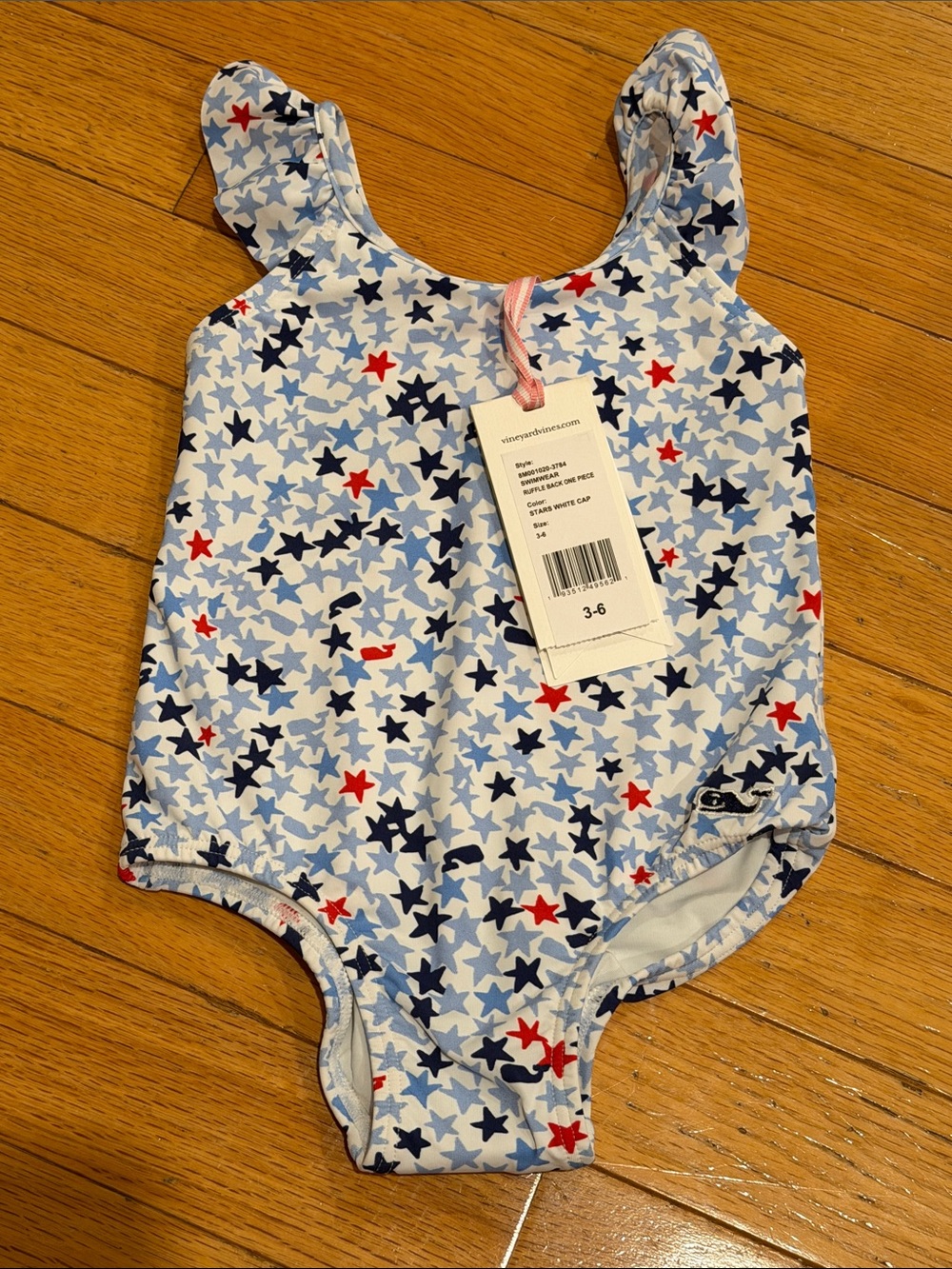 Vineyard vines ruffle back one piece